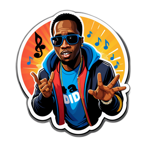Diddy stílusos megjelenése hip-hop elemekkel