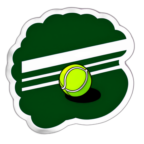 Ein Tennisball schlägt auf den Hauptplatz von Roland Garros