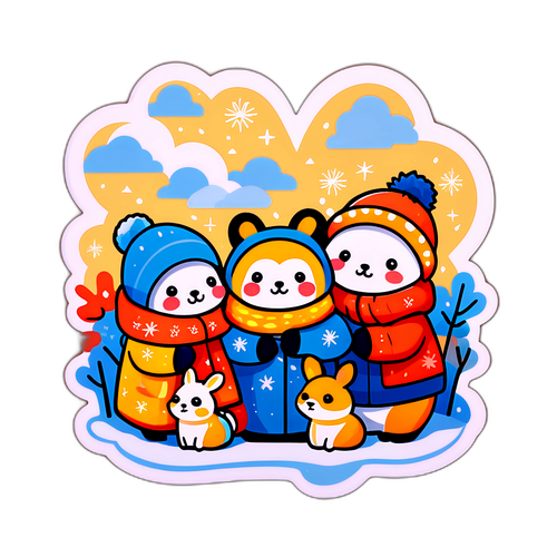 寒潮中的溫暖場景