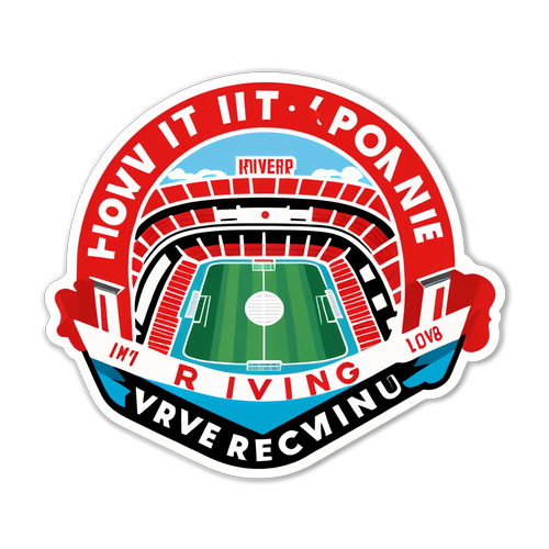 Diseño de sticker del paisaje de River Plate