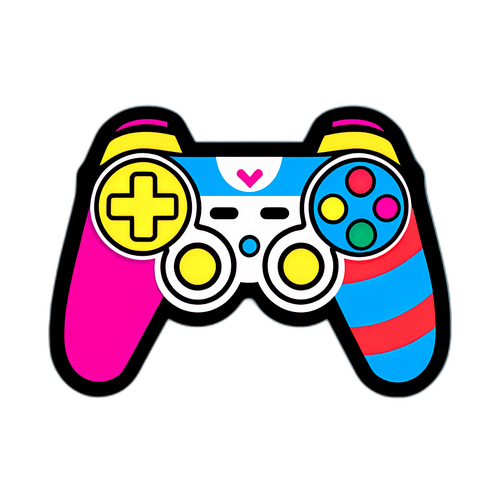 Masigla at Makulay na Gaming Controller Sticker