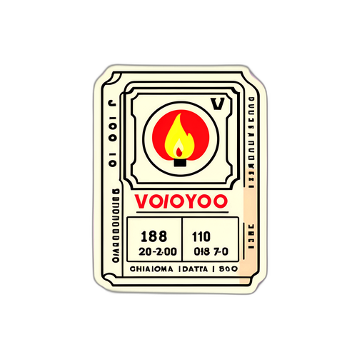 Design vintage cu bilet de meci iconic pentru voyo.ro