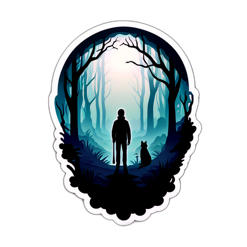 Mystisk silhuett i tåke