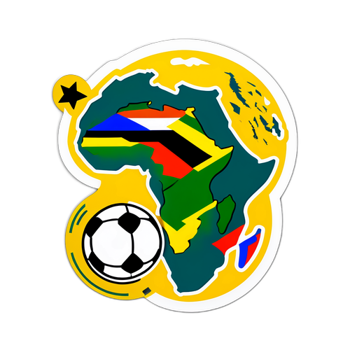 Mpira wa Soka na Ramani ya Afrika