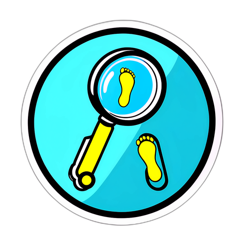 Иллюстрация с лупой, examining следы