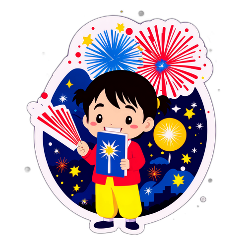 長岡花火大会を楽しむキャラクター