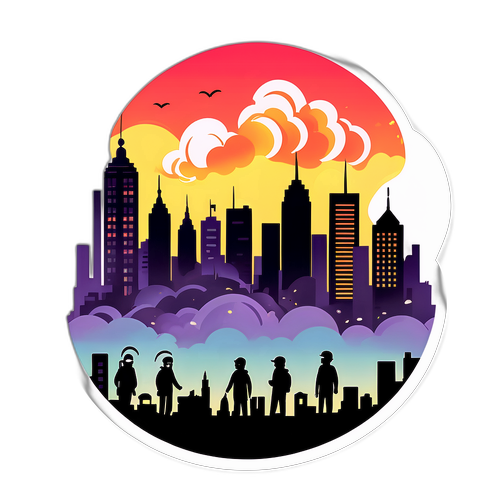 미세먼지를 상징하는 도시 풍경