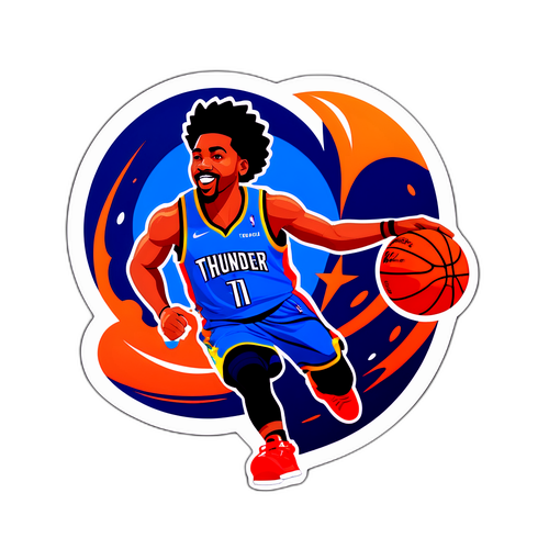 Sticker ng Excitement ng Thunder vs. Wizards