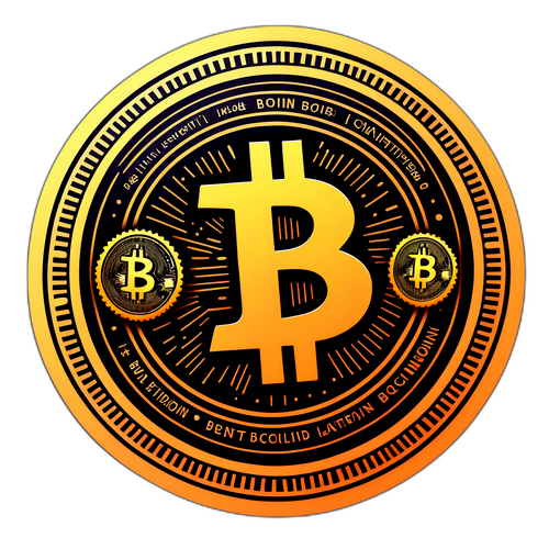 Retro Bitcoin Sticker z Sloganami o Inwestowaniu