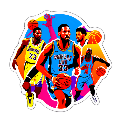 NBA Starting Lineups Silhouette Sticker