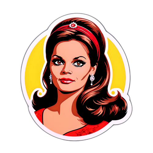 Vintage stílusú matricá Claudia Cardinale inspirációval