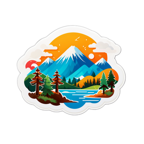 合歡山四季變化自然景觀貼紙