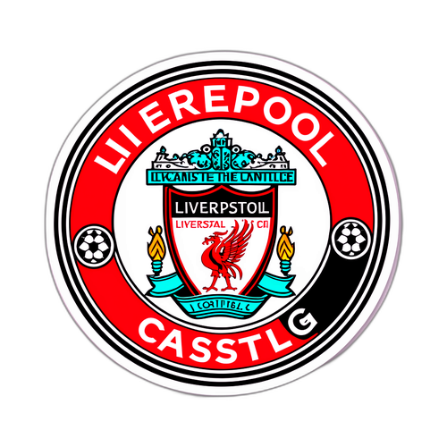 리버풀과 뉴캐슬의 로고 교차 디자인