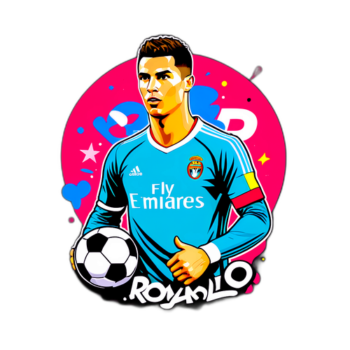 Наліпка з Роналду з потужною цитатою про успіх та рішучість