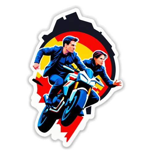 Stylischer Aufkleber inspiriert von „Mission Impossible: Fallout“