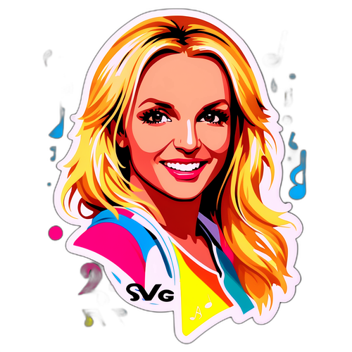 Autocollant vibrant de Britney Spears