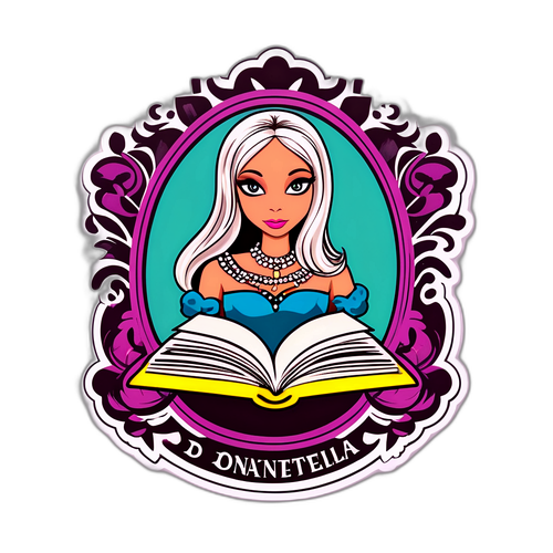 Design di un adesivo ispirato a Donatella Di Pietrantonio