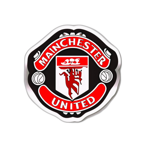 Tem dán mang phong cách tối giản của logo Manchester United