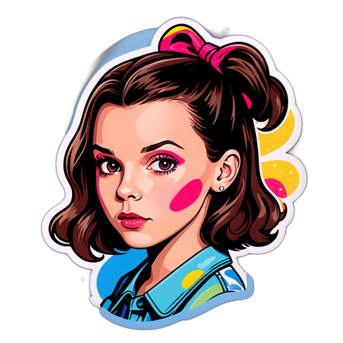 Стікери з ілюстрацією стилізованої Міллі Бобі Браун