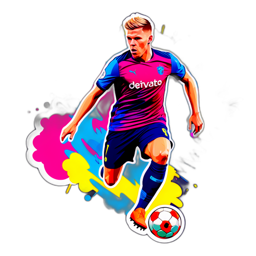 Gabriel Gudmundsson i dynamisk fotbollsposition