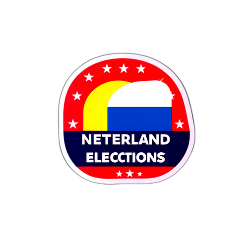 Sticker van Stemlocaties met 'Nederlandse Verkiezingen'
