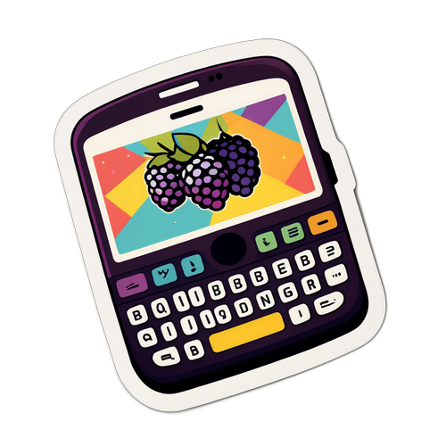 Autocolant cu design retro al telefonului Blackberry