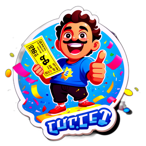 खुशियाँ भरा लॉटरी टिकट डिज़ाइन