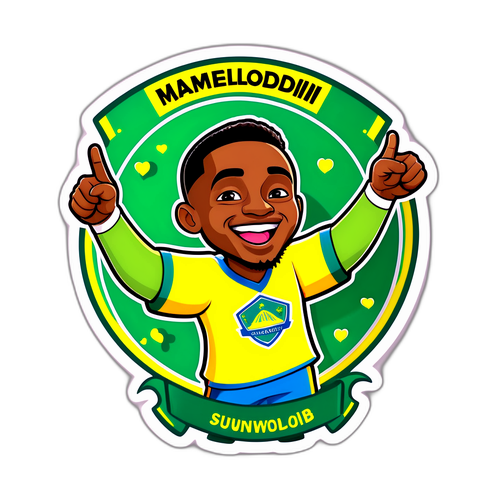 Sticker ya Furaha ya Mamelodi Sundowns