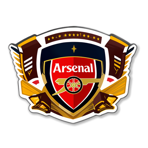 Sticker ya Arsenal na Mandhari ya Soka