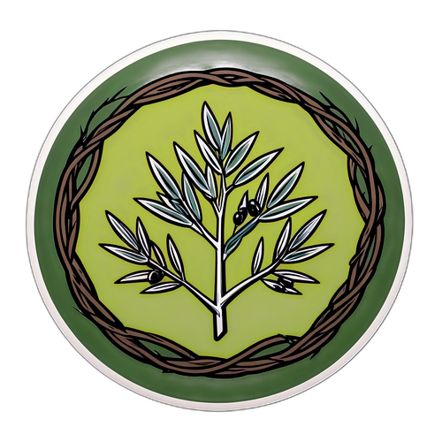 Ramo d'Olio Circondato da Fili Spinati