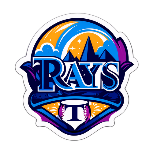 Чаша с Flair: Логотип команды Tampa Bay Rays в ярком граффити стиле