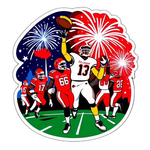 Illinois State Football Celebration Sticker