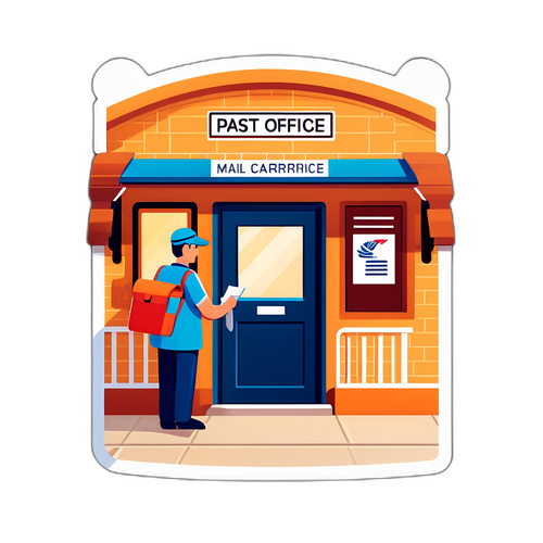 傳統郵局插畫