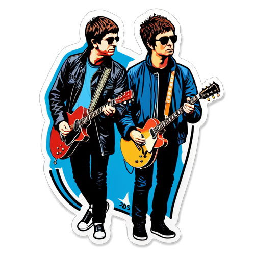 Scopri l'Incredibile Adesivo per il Tour Oasis 2025: L'Essenza di Liam e Noel Gallagher Sul Palco!