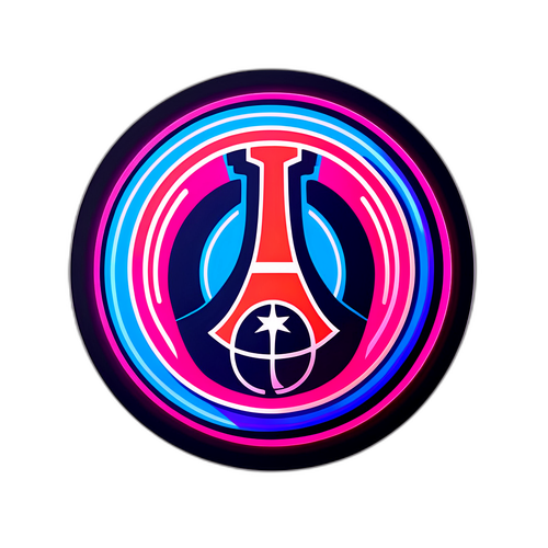 Sticker ya PSG kwenye Mwanga wa Neon