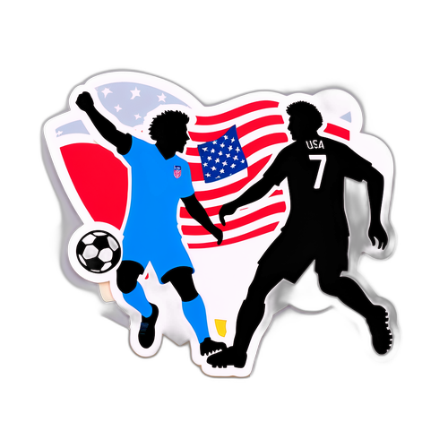 Sticker na Tema ng Soccer: Dramatic Moment ng USA vs. Uruguay