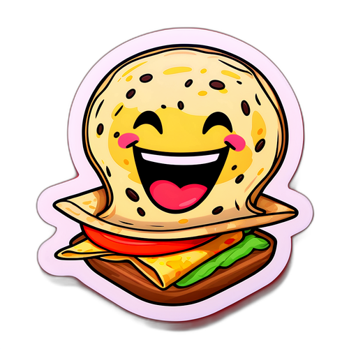 Autocollant de tortilla humoristique