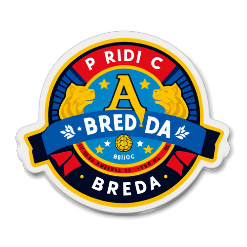 Sticker voor NAC met historisch logo en 'Pride of Breda'