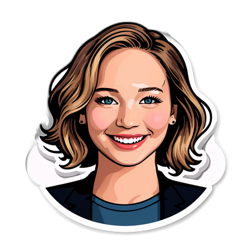 Nálepka s citátem Jennifer Lawrence