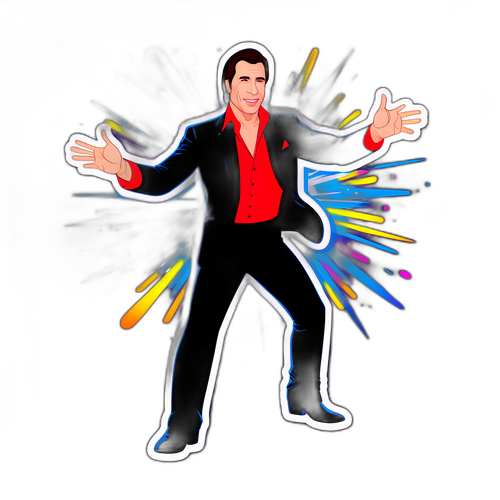 Diszkó Táncossal díszített modern stílusú matrica