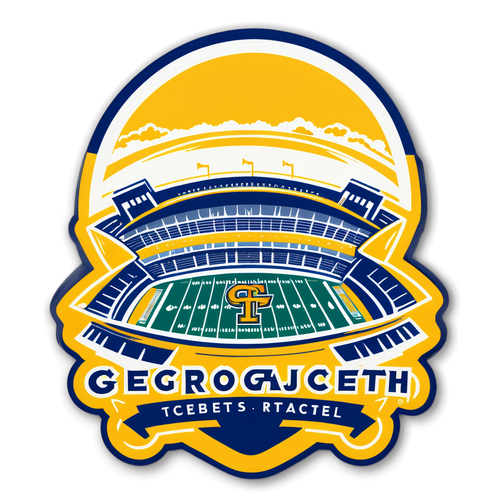 Buzzing with Excitement: Georgia Tech Football Sticker