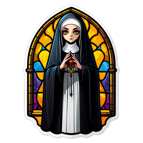 Stiker Mysterious Dark Nuns