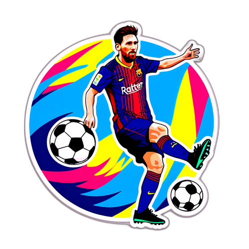 Autocollant en hommage à Messi