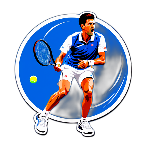 Ilustración de Novak Djokovic en acción
