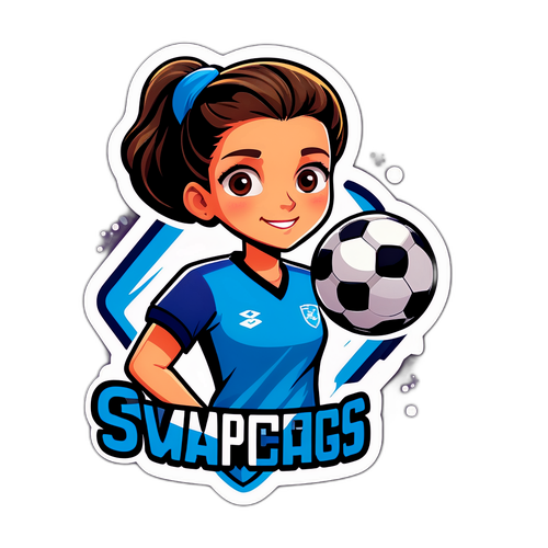 สติกเกอร์ฟุตบอลหญิงเพื่อสร้างแรงบันดาลใจ