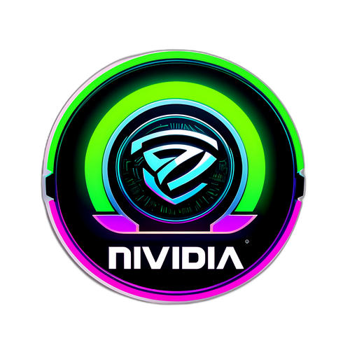 NVIDIA: Futuristinen logo neonvaloilla
