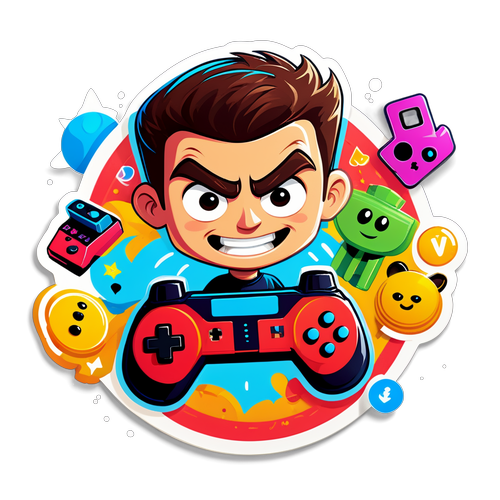 Leuke Gamesticker met Squeezie's Personage