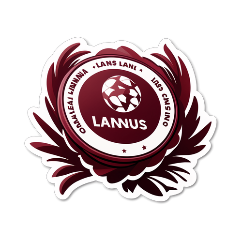 Diseño que representa el himno de los hinchas de Lanús