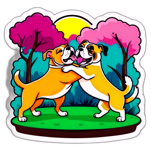 Perros Divirtiéndose en el Parque