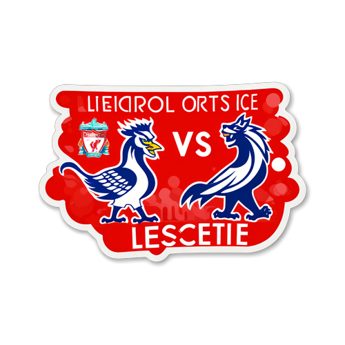 Stiker Dinamis Pertandingan Liverpool vs Leicester